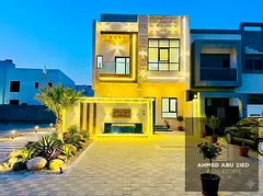 luxury 6 bedroom townhouse with roof for sale in prime location at zahya ajman including electricity