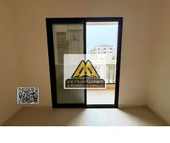 First-occupant studio with balcony in Al Alia, Ajman, central AC, near Sheikh Mohammed Bin Zayed Roa