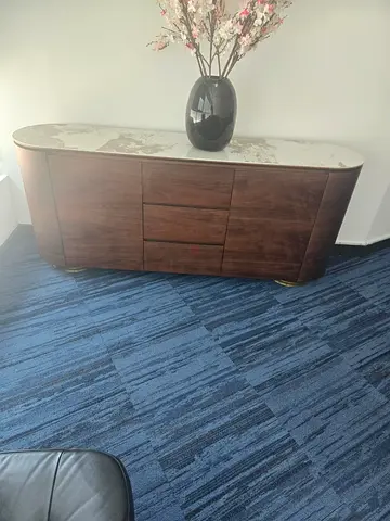 Wooden Sideboard / Buffet with Marble Top - Dark Finish