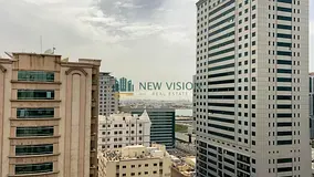 2 bedroom hall Al Nahda first tenant free AC 3 bathrooms maid room balcony laundry parking rent 6500