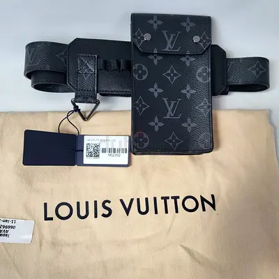 Louis Vuitton Monogram Eclipse Belt Bag / Phone passport Holder - New with Tags