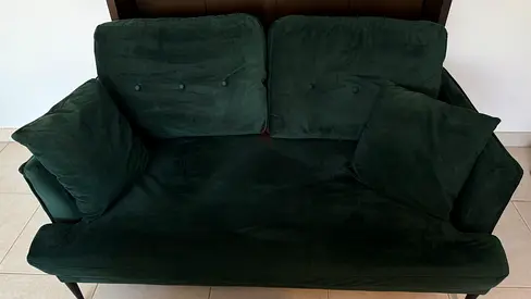 Dark Green 2-Seater Sofa - Good Condition