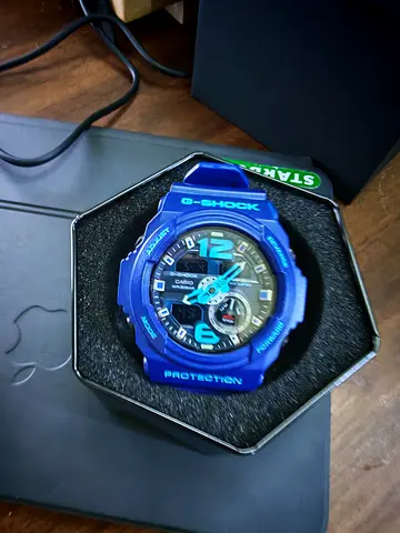 Casio G-Shock Blue Analog-Digital Watch (Good Condition)