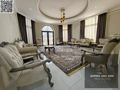 4 fully furnished master bedrooms, large living room, majlis, spacious kitchen, 7 bathrooms, built-in wardrobes, split air conditioning, maid's room,