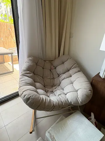 Outdoor/ indoor Rocky chair living room cozy beige