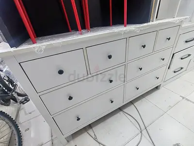 White 8-Drawer Wooden Dresser / Chest of Drawers - Good Condition free delivery