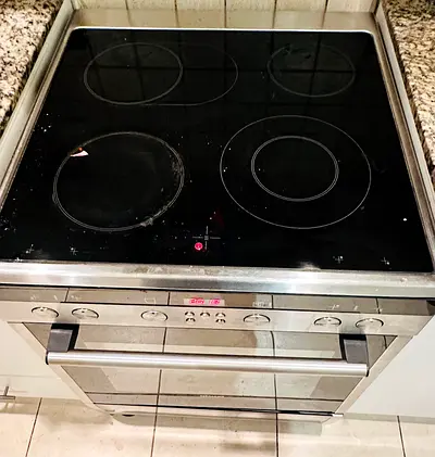 Used Electric Ceramic Hob with Built-in Oven - Stainless Steel