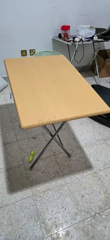 Lightweight Folding Study Table with Wood-Effect Top