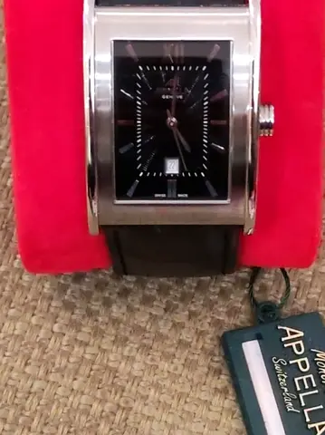 Limited Edition Brand New APPELLA Swiss Made Mens Rectangular Leather Strap Watch