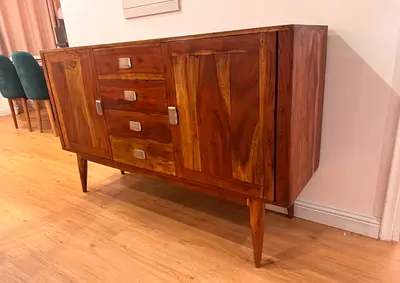 Solid wood console