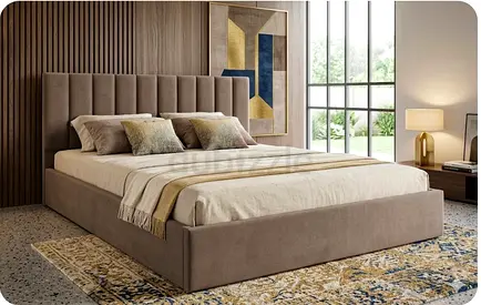 Upholstered Queen Size Platform Bed Frame New Family Bed