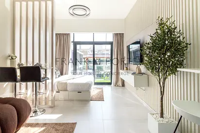 Modern Minimalist Studio Apt with Pool Views in JVC | Ideal for Mid-Term, Monthly & Weekley Stays | All Bills Inclusive