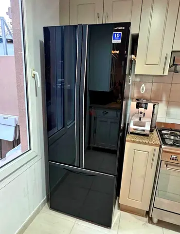 Hitachi Franch Door Side by Side digital inverter latest version refrigerator black Glass 75cm