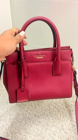 Kate Spade Small Red Leather Tote Bag - Good Condition