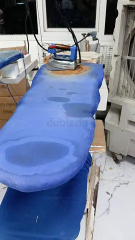 Used Steam Ironing Board with Industrial Iron - Needs Repair