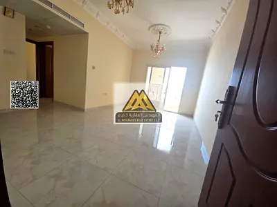 Super deluxe 1BHK in Al Hamidiya 1 Ajman, master room, wardrobes, balcony, open view, parking. AED 35,000 yearly, 6 installments.