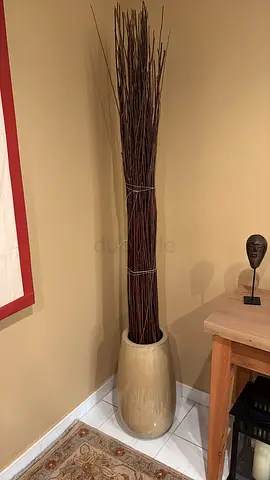 Large Decorative Floor Vase with Dried Branches
