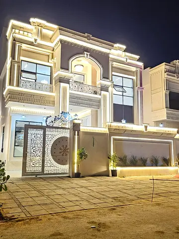 Villa for sale Al Helio 1 Ajman 5 master rooms luxury finish near MBZ Road