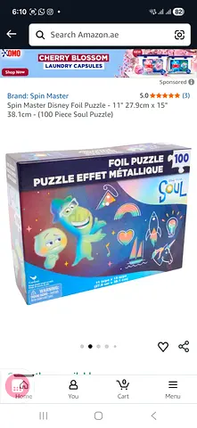 Spin Master Disney Soul Foil Puzzle 100 Pieces