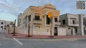 Luxury corner villa in Al-Haliu with a modern design and spacious areas, priced inclusive of registr