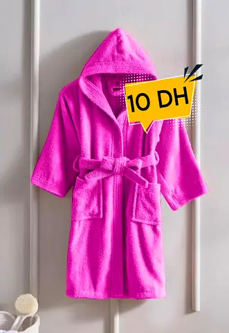 Pink Hooded Adult Bathrobe - Good Condition
