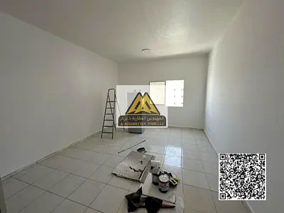 A spacious studio apartment with a practical design, suitable for single or double occupancy. Located in a prime location opposite Ajman One Towers on