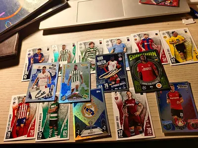 Collection of Football Trading Cards (Match Attax / Panini Style) - Mixed Players