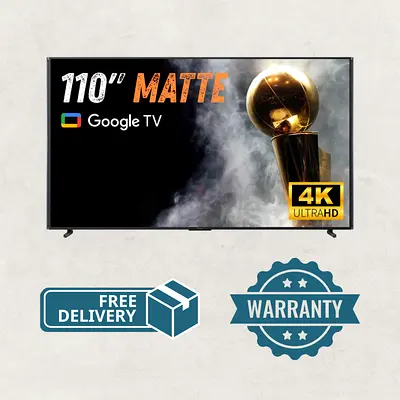 Hope 110 Inch QLED 4K Smart Google TV with Matte Screen Anti-Reflection