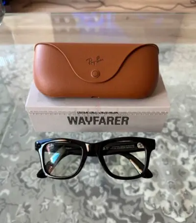 Ray-Ban Wayfarer Black Sunglasses with Case - Excellent Condition