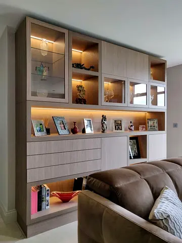Custom Wall-Mounted Display Cabinet