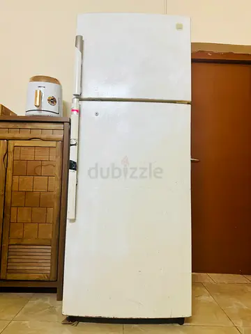 Used Top-Freezer Refrigerator - White, Working condition double door