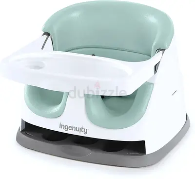 Convertible Baby Booster  Floor Seat (like Ingenuity) - Mint/White