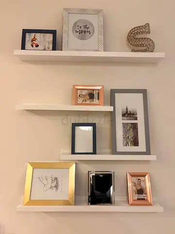 Decorate White Floating Ledge Shelves