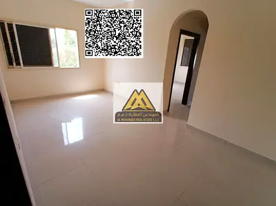 A 1-bedroom apartment with a living room for annual rent in Al Nuaimiya 2 – Ajman. It features a good layout with split AC, located in a prime area cl
