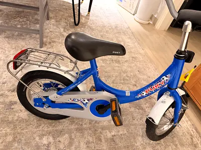 Blue 12” kids bicycle by PUKY made in Germany