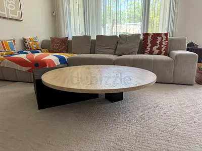 Tribeca lee Broom Marble coffee Table round
