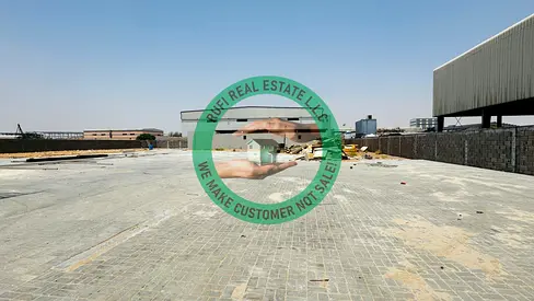**🏭 Road Facing/ 53,820SQFT Industrial Land With Warehouse For Rent in Emirates Modern Industrial Area, Umm Al Quwain 🏭**