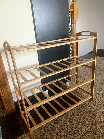 Wooden multi-tier shoe rack / shelving unit
