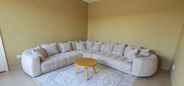 ChattelsMore Corner Sofa Beige Light Beige L-Shaped Fabric Corner Sofa — Spacious 6-7 Seater