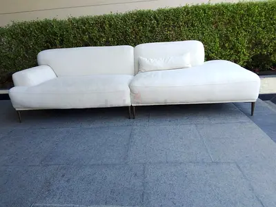 Feathers filled sofa