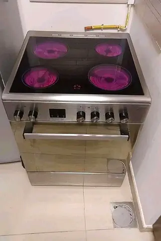 Daewoo electric cooking range 60/60 size Stainless Steel Electric Range with Ceramic Hob and Oven, f