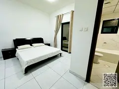 For monthly rent in Ajman, 1-bedroom apartment with a balcony open view, fully furnished new with el