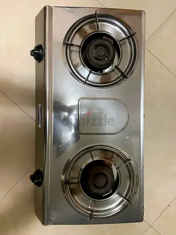 Stainless Steel 2-Burner Gas Stove - Portable