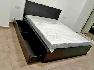 Ikea malm queen size bed frame with matters