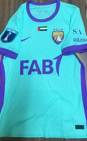 Al Ain FC Away Football Jersey - Nike, Size L (Light Blue/Purple)
