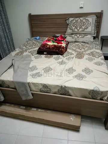 Bed with mattress