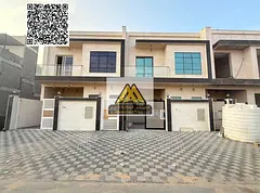 A brand-new villa for annual rent in Al Helio – Ajman, featuring a spacious modern layout with a r