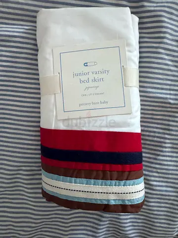 Pottery Barn Baby Kids Junior Varsity Crib Bed Skirt