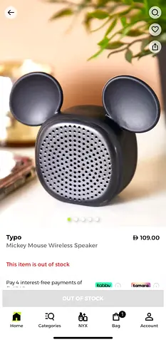 Disney/Typo Mickey Mouse Wireless Bluetooth Speaker - Portable