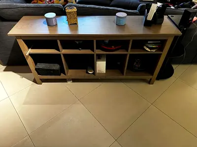 Wooden Console / Sideboard with Open Shelves - Good Condition